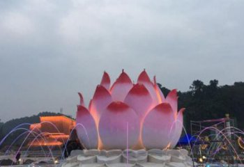 黃南蓮花雕塑廠家，景區(qū)雕塑，水景蓮花噴泉雕塑精選