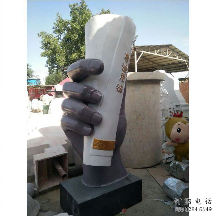 晉源手卷雕塑優(yōu)選，室外雕塑，玻璃鋼手卷雕塑優(yōu)選