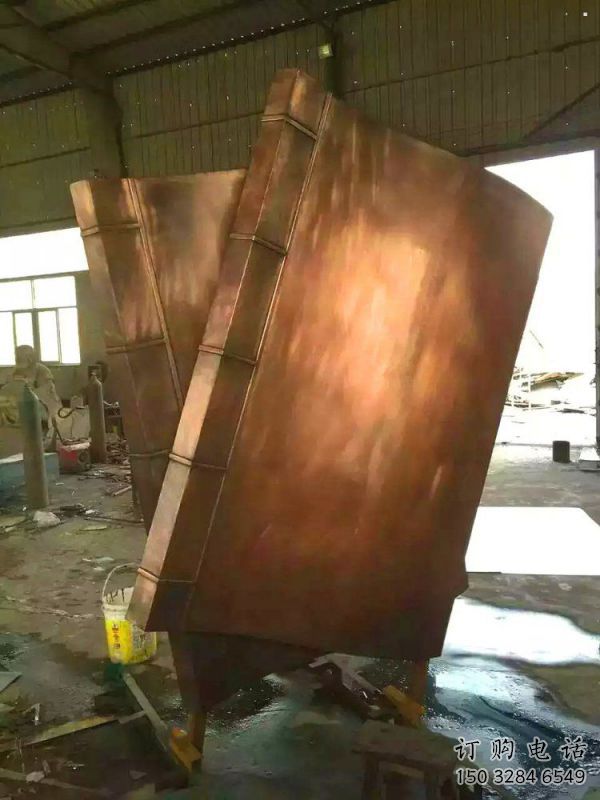 碑林鑄銅書籍供應，街景小品，銅書籍雕塑廠家優(yōu)價