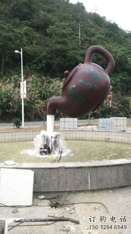 涼山小區(qū)天壺標志雕塑，多彩藝術，天壺雕塑生產廠家