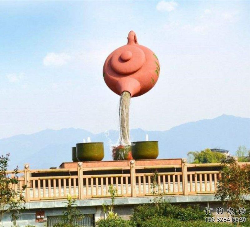 阿里公園天壺雕塑工廠，不銹鋼材質(zhì)，圓雕形式