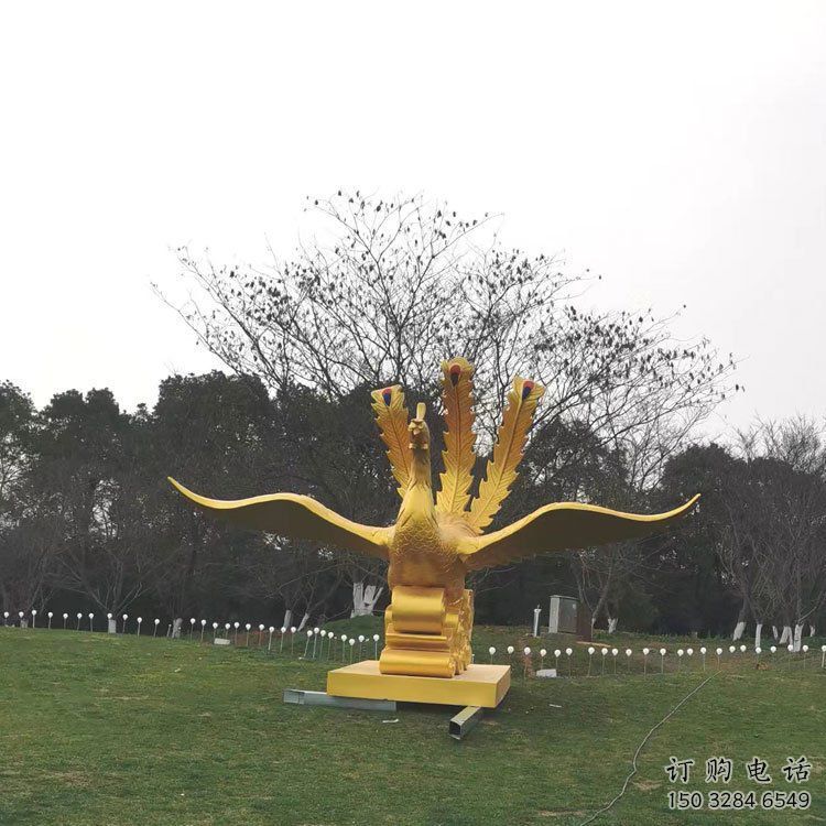 城關(guān)鳳凰雕塑選用，美陳雕塑，鑄銅鳳凰雕塑工藝廠家