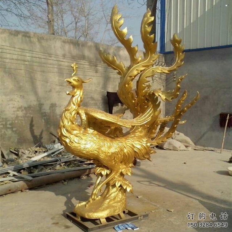 喀什鳳凰雕塑廠家，鍛造工藝，銅鳳凰雕塑廠家承接