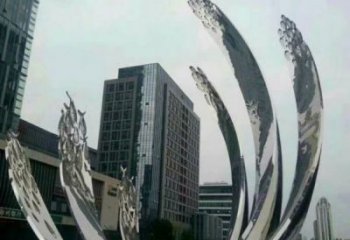 泰安地面噴泉雕塑小品，圓環(huán)結(jié)構(gòu)概念，旱地水景噴泉體系