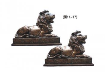 濟(jì)寧公園獅子雕塑供求，景觀雕塑，鑄銅趴獅雕塑優(yōu)選
