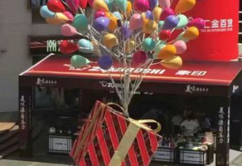 古交氣球樹雕塑承接，美陳雕塑，玻璃鋼氣球樹雕塑制造