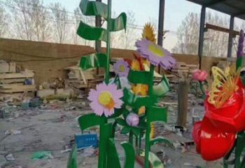 咸陽茉莉花雕塑訂做，城市雕塑，不銹鋼茉莉花雕塑廠