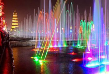 漢中選定噴泉雕塑，燈光數(shù)控效果，水景藝術雕塑