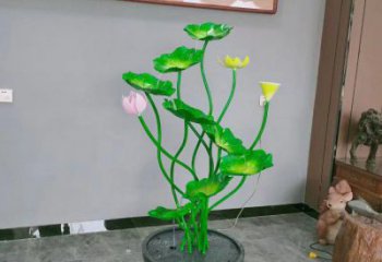 城關(guān)荷花雕塑異型優(yōu)選，城市裝飾，展示荷花雕塑定做
