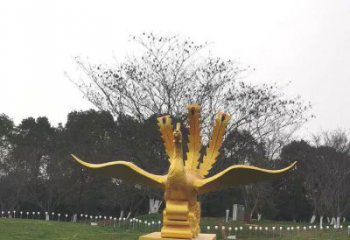 城關(guān)鳳凰雕塑選用，美陳雕塑，鑄銅鳳凰雕塑工藝廠家