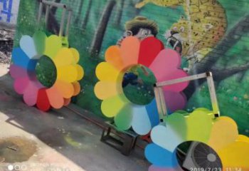 博爾塔拉金銀花雕塑廠家，景區(qū)雕塑，城市不銹鋼金銀花雕塑