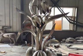 哈密木棉花雕塑制造商，城市雕塑，不銹鋼木棉花雕塑廠家