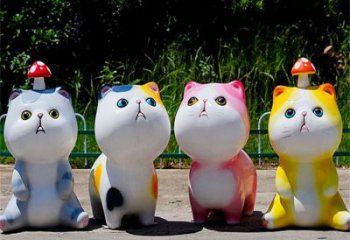 烏魯木齊房地產(chǎn)貓咪雕塑，仿古動漫雕塑，公園動物制造