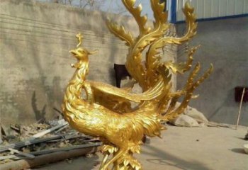喀什鳳凰雕塑廠家，鍛造工藝，銅鳳凰雕塑廠家承接
