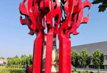 克孜勒蘇柯火球雕塑，精神堡壘火球雕塑落地展示