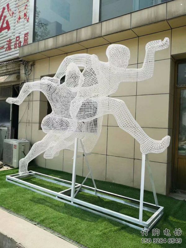 杭州鏤空健兒雕塑制造，校園雕塑，金屬鐵藝人物雕塑展品