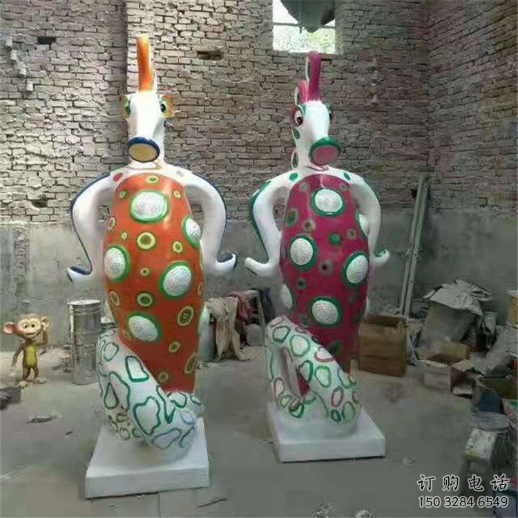 涪陵幼兒園河馬雕塑，動(dòng)漫文化雕塑，卡通動(dòng)物制作