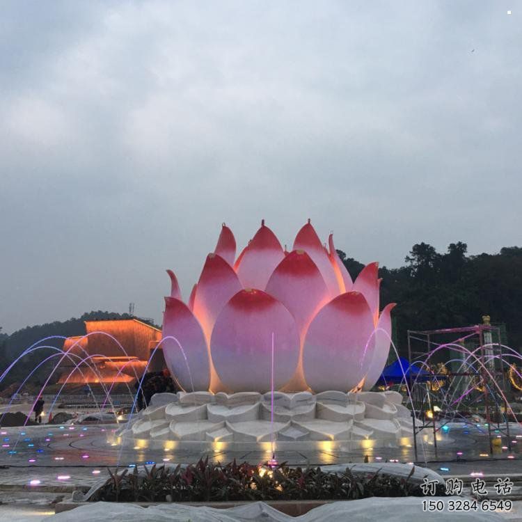 黔江蓮花雕塑廠家，景區(qū)雕塑，水景蓮花噴泉雕塑精選