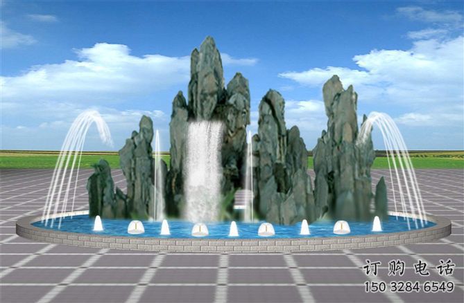 雙橋電影變頻噴泉雕塑，水景噴泉雕塑承接