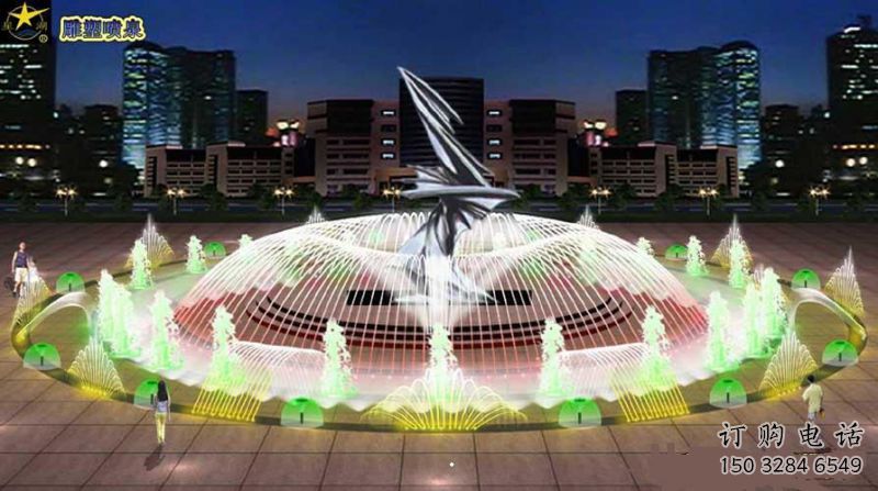 長(zhǎng)壽水景搖擺噴泉雕塑，循環(huán)噴水模式噴泉雕塑加工