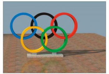 紹興五環(huán)不銹鋼雕塑，現代景觀擺件，烤漆工藝制作