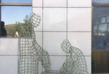 西湖鏤空孝道雕塑通用，街景小品，鐵藝洗腳雕塑制造