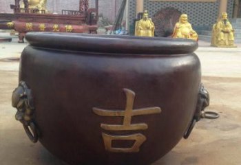 拱墅吉字銅缸雕塑-青銅鑄造