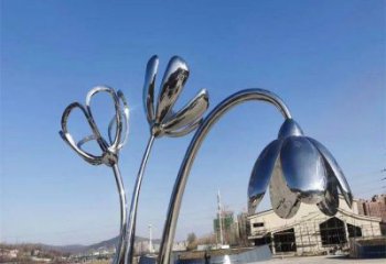 雙橋百合花雕塑承接，城市裝飾，大型不銹鋼百合花雕塑公司