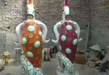 涪陵幼兒園河馬雕塑，動(dòng)漫文化雕塑，卡通動(dòng)物制作