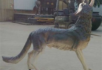 合川銅狼雕塑廠家，銅雕動物狼，仿真工藝制作