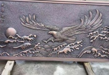 合川老鷹浮雕訂做，景區(qū)雕塑，鍛銅動物浮雕定價