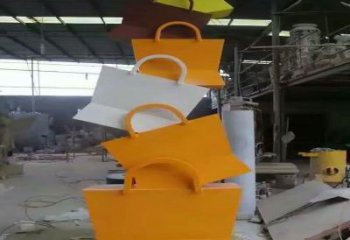 江北烤漆挎包雕塑制造商，室外軟裝，景觀挎包雕塑制作