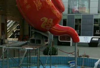 巴南鐵藝水景天壺雕塑，噴泉雕塑，抽象天壺雕塑制作