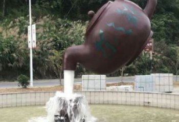 長(zhǎng)壽小區(qū)天壺標(biāo)志雕塑，多彩藝術(shù)，天壺雕塑生產(chǎn)廠家