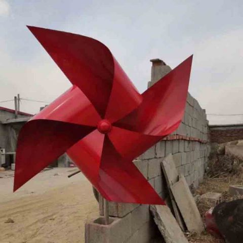 風(fēng)車(chē)雕塑 烤漆大型旋轉(zhuǎn)雕塑 歐式旋轉(zhuǎn)雕塑